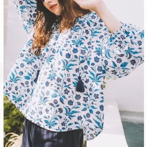 Voloshin Taara Peasant Tie Popover